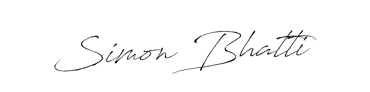 Design your own signature with our free online signature maker. With this signature software, you can create a handwritten (Antro_Vectra) signature for name Simon Bhatti. Simon Bhatti signature style 6 images and pictures png