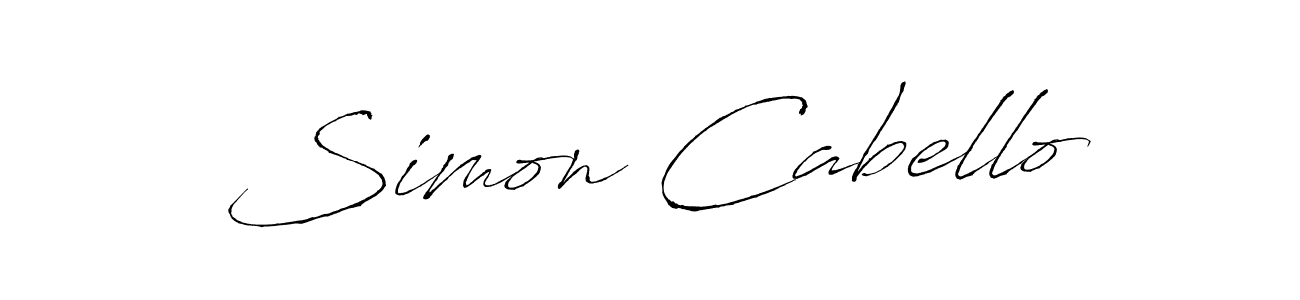 Design your own signature with our free online signature maker. With this signature software, you can create a handwritten (Antro_Vectra) signature for name Simon Cabello. Simon Cabello signature style 6 images and pictures png