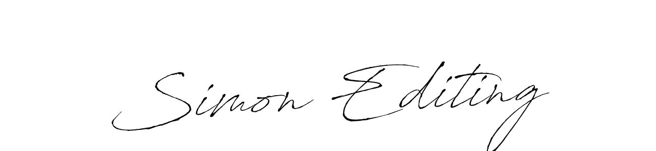Simon Editing stylish signature style. Best Handwritten Sign (Antro_Vectra) for my name. Handwritten Signature Collection Ideas for my name Simon Editing. Simon Editing signature style 6 images and pictures png