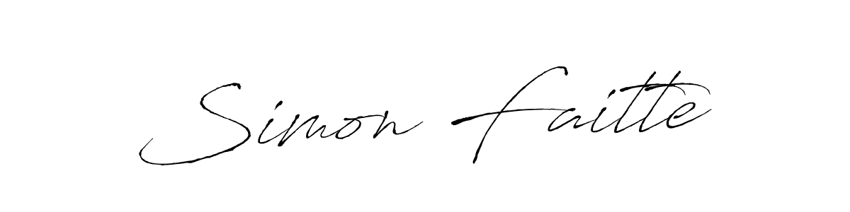 The best way (Antro_Vectra) to make a short signature is to pick only two or three words in your name. The name Simon Faitte include a total of six letters. For converting this name. Simon Faitte signature style 6 images and pictures png