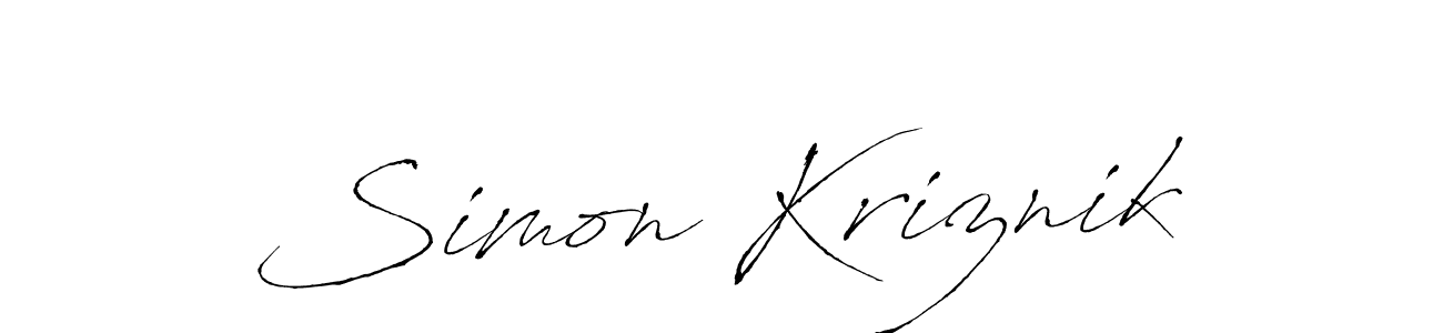 Design your own signature with our free online signature maker. With this signature software, you can create a handwritten (Antro_Vectra) signature for name Simon Kriznik. Simon Kriznik signature style 6 images and pictures png