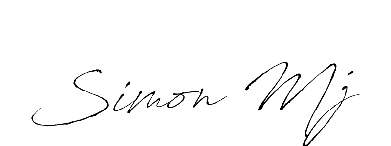 Simon Mj stylish signature style. Best Handwritten Sign (Antro_Vectra) for my name. Handwritten Signature Collection Ideas for my name Simon Mj. Simon Mj signature style 6 images and pictures png