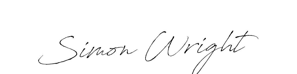 Design your own signature with our free online signature maker. With this signature software, you can create a handwritten (Antro_Vectra) signature for name Simon Wright. Simon Wright signature style 6 images and pictures png