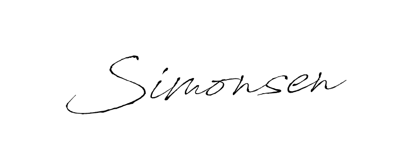 Use a signature maker to create a handwritten signature online. With this signature software, you can design (Antro_Vectra) your own signature for name Simonsen. Simonsen signature style 6 images and pictures png