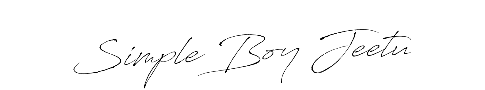 if you are searching for the best signature style for your name Simple Boy Jeetu. so please give up your signature search. here we have designed multiple signature styles  using Antro_Vectra. Simple Boy Jeetu signature style 6 images and pictures png