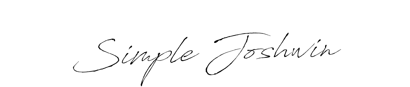 Design your own signature with our free online signature maker. With this signature software, you can create a handwritten (Antro_Vectra) signature for name Simple Joshwin. Simple Joshwin signature style 6 images and pictures png