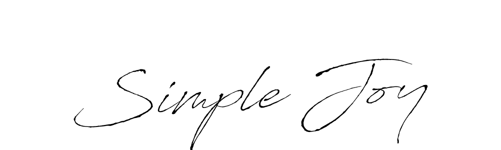 Use a signature maker to create a handwritten signature online. With this signature software, you can design (Antro_Vectra) your own signature for name Simple Joy. Simple Joy signature style 6 images and pictures png