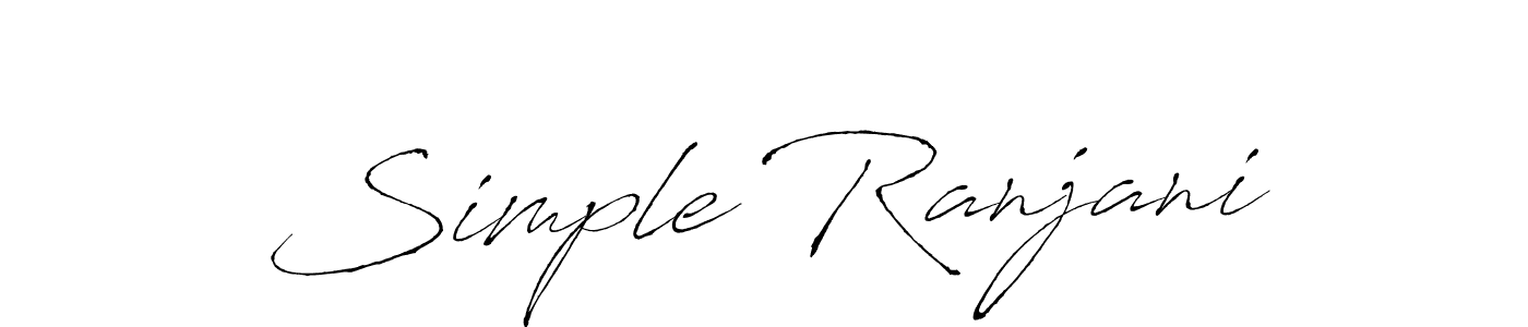 The best way (Antro_Vectra) to make a short signature is to pick only two or three words in your name. The name Simple Ranjani include a total of six letters. For converting this name. Simple Ranjani signature style 6 images and pictures png