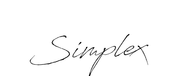 Create a beautiful signature design for name Simplex. With this signature (Antro_Vectra) fonts, you can make a handwritten signature for free. Simplex signature style 6 images and pictures png