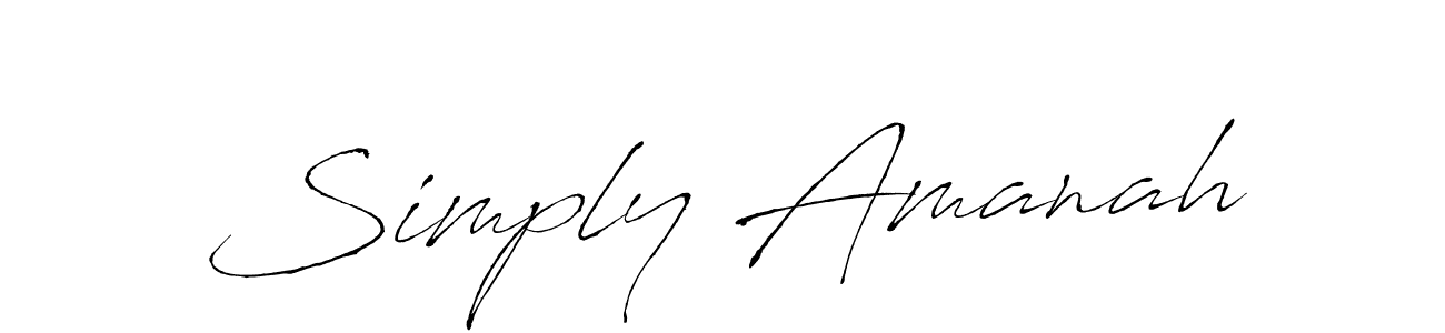 Also You can easily find your signature by using the search form. We will create Simply Amanah name handwritten signature images for you free of cost using Antro_Vectra sign style. Simply Amanah signature style 6 images and pictures png