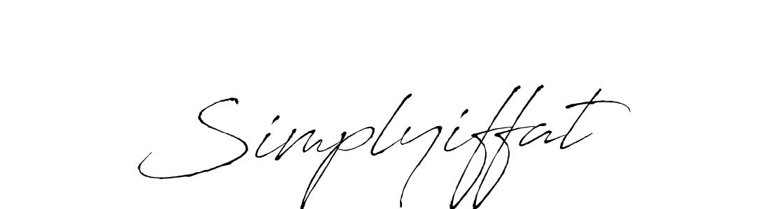 Simplyiffat stylish signature style. Best Handwritten Sign (Antro_Vectra) for my name. Handwritten Signature Collection Ideas for my name Simplyiffat. Simplyiffat signature style 6 images and pictures png