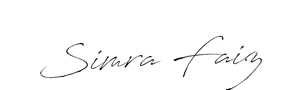 Use a signature maker to create a handwritten signature online. With this signature software, you can design (Antro_Vectra) your own signature for name Simra Faiz. Simra Faiz signature style 6 images and pictures png