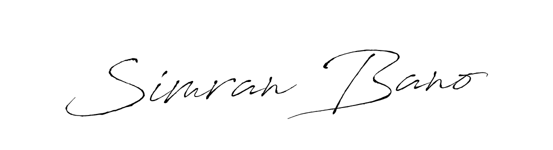 Make a beautiful signature design for name Simran Bano. With this signature (Antro_Vectra) style, you can create a handwritten signature for free. Simran Bano signature style 6 images and pictures png