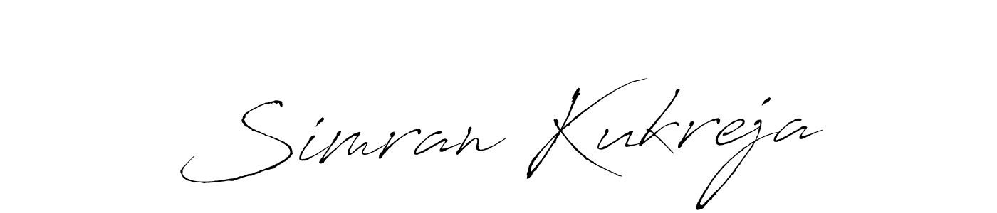 How to make Simran Kukreja name signature. Use Antro_Vectra style for creating short signs online. This is the latest handwritten sign. Simran Kukreja signature style 6 images and pictures png