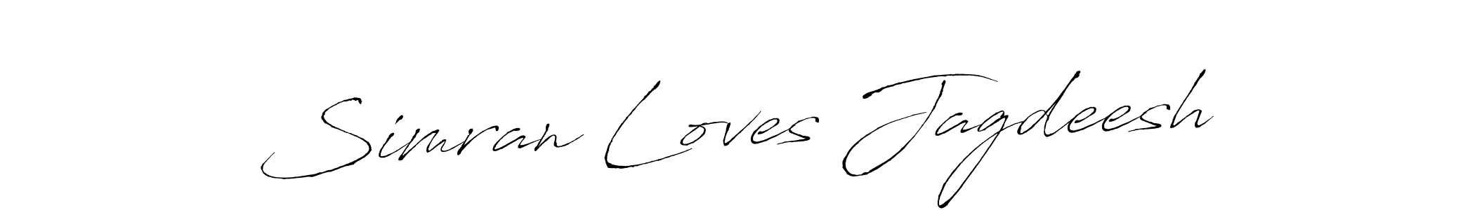 Simran Loves Jagdeesh stylish signature style. Best Handwritten Sign (Antro_Vectra) for my name. Handwritten Signature Collection Ideas for my name Simran Loves Jagdeesh. Simran Loves Jagdeesh signature style 6 images and pictures png