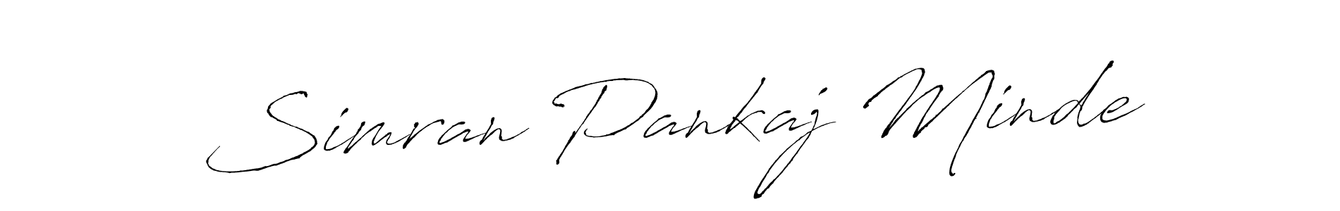 How to make Simran Pankaj Minde signature? Antro_Vectra is a professional autograph style. Create handwritten signature for Simran Pankaj Minde name. Simran Pankaj Minde signature style 6 images and pictures png