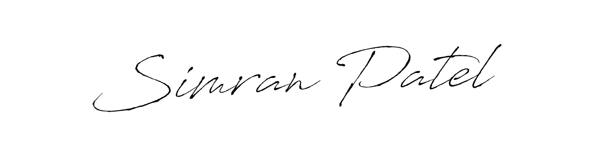 Use a signature maker to create a handwritten signature online. With this signature software, you can design (Antro_Vectra) your own signature for name Simran Patel. Simran Patel signature style 6 images and pictures png