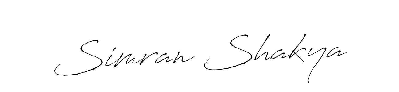 Make a beautiful signature design for name Simran Shakya. With this signature (Antro_Vectra) style, you can create a handwritten signature for free. Simran Shakya signature style 6 images and pictures png