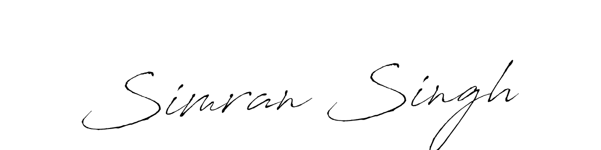How to make Simran Singh signature? Antro_Vectra is a professional autograph style. Create handwritten signature for Simran Singh name. Simran Singh signature style 6 images and pictures png
