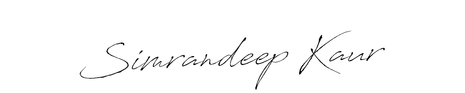 Design your own signature with our free online signature maker. With this signature software, you can create a handwritten (Antro_Vectra) signature for name Simrandeep Kaur. Simrandeep Kaur signature style 6 images and pictures png