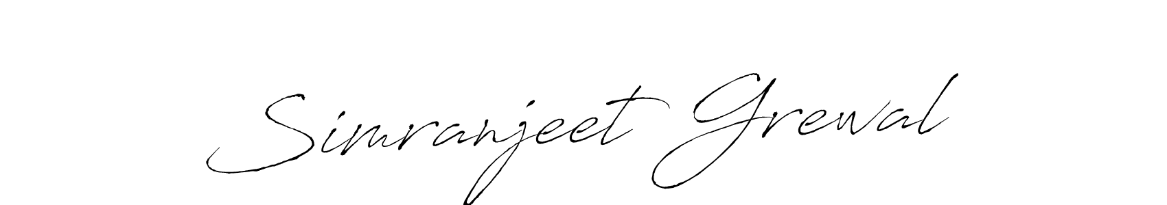 Create a beautiful signature design for name Simranjeet Grewal. With this signature (Antro_Vectra) fonts, you can make a handwritten signature for free. Simranjeet Grewal signature style 6 images and pictures png