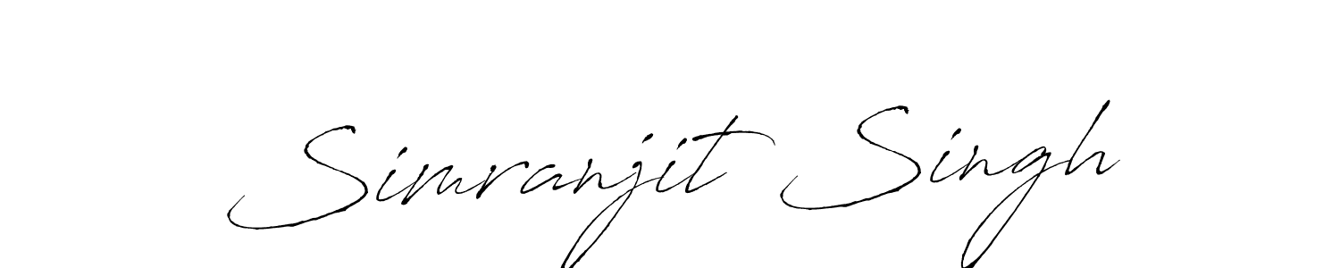 Simranjit Singh stylish signature style. Best Handwritten Sign (Antro_Vectra) for my name. Handwritten Signature Collection Ideas for my name Simranjit Singh. Simranjit Singh signature style 6 images and pictures png