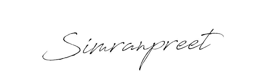 Use a signature maker to create a handwritten signature online. With this signature software, you can design (Antro_Vectra) your own signature for name Simranpreet. Simranpreet signature style 6 images and pictures png