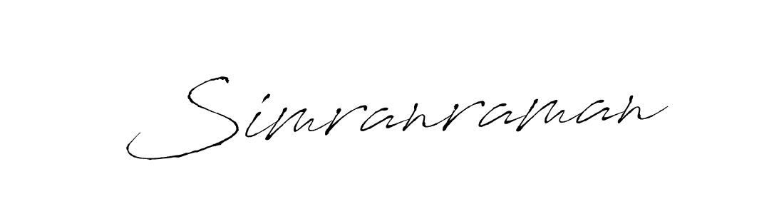 Design your own signature with our free online signature maker. With this signature software, you can create a handwritten (Antro_Vectra) signature for name Simranraman. Simranraman signature style 6 images and pictures png