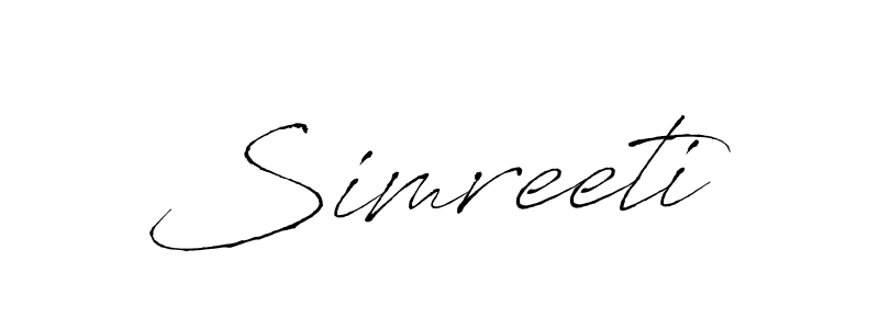 Simreeti stylish signature style. Best Handwritten Sign (Antro_Vectra) for my name. Handwritten Signature Collection Ideas for my name Simreeti. Simreeti signature style 6 images and pictures png