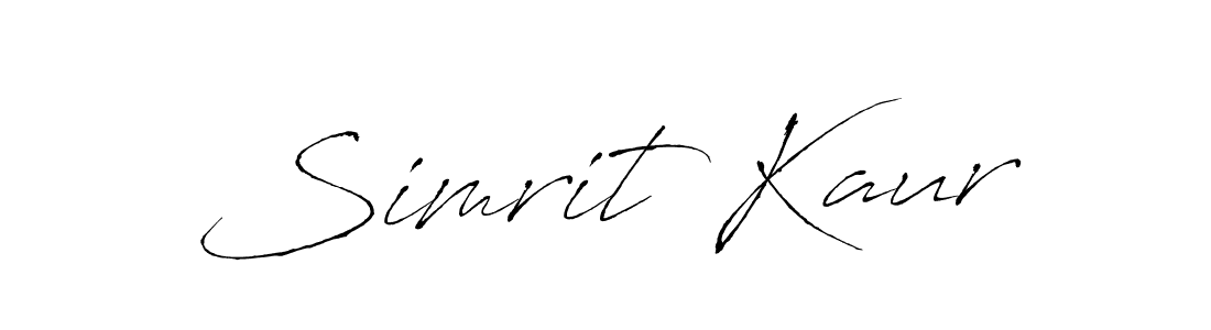 Make a beautiful signature design for name Simrit Kaur. With this signature (Antro_Vectra) style, you can create a handwritten signature for free. Simrit Kaur signature style 6 images and pictures png