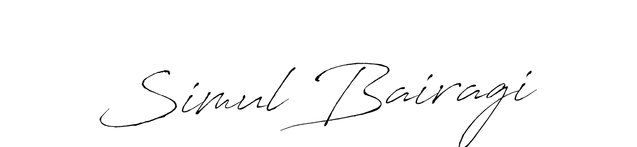 Make a beautiful signature design for name Simul Bairagi. With this signature (Antro_Vectra) style, you can create a handwritten signature for free. Simul Bairagi signature style 6 images and pictures png