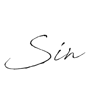 Design your own signature with our free online signature maker. With this signature software, you can create a handwritten (Antro_Vectra) signature for name Sin. Sin signature style 6 images and pictures png