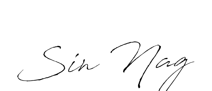 Similarly Antro_Vectra is the best handwritten signature design. Signature creator online .You can use it as an online autograph creator for name Sin Nag. Sin Nag signature style 6 images and pictures png