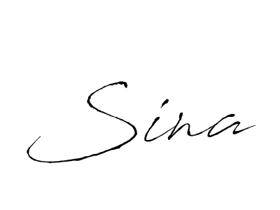 Use a signature maker to create a handwritten signature online. With this signature software, you can design (Antro_Vectra) your own signature for name Sina. Sina signature style 6 images and pictures png
