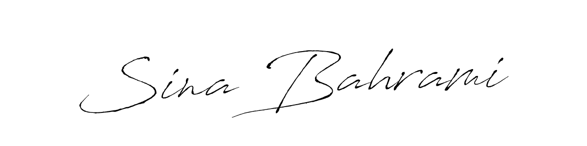 Design your own signature with our free online signature maker. With this signature software, you can create a handwritten (Antro_Vectra) signature for name Sina Bahrami. Sina Bahrami signature style 6 images and pictures png