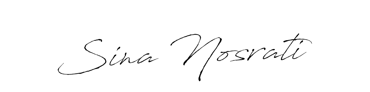 The best way (Antro_Vectra) to make a short signature is to pick only two or three words in your name. The name Sina Nosrati include a total of six letters. For converting this name. Sina Nosrati signature style 6 images and pictures png