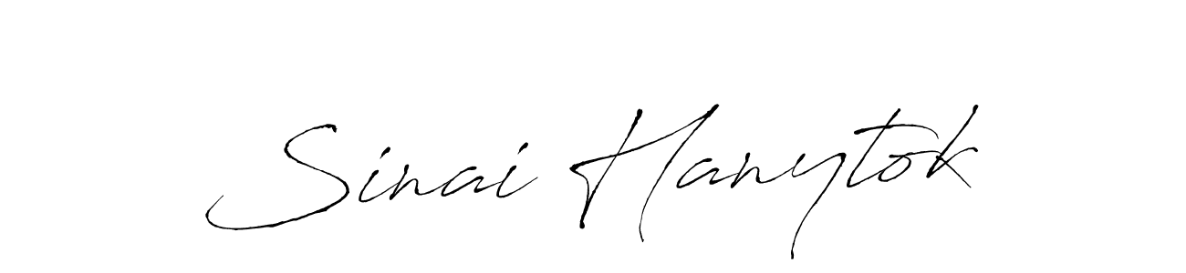 You should practise on your own different ways (Antro_Vectra) to write your name (Sinai Hanytok) in signature. don't let someone else do it for you. Sinai Hanytok signature style 6 images and pictures png