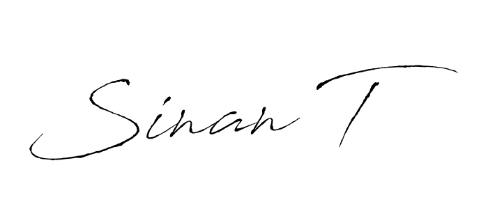 Use a signature maker to create a handwritten signature online. With this signature software, you can design (Antro_Vectra) your own signature for name Sinan T. Sinan T signature style 6 images and pictures png