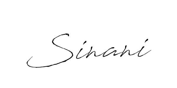 How to make Sinani name signature. Use Antro_Vectra style for creating short signs online. This is the latest handwritten sign. Sinani signature style 6 images and pictures png