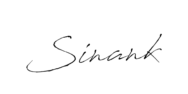 Design your own signature with our free online signature maker. With this signature software, you can create a handwritten (Antro_Vectra) signature for name Sinank. Sinank signature style 6 images and pictures png