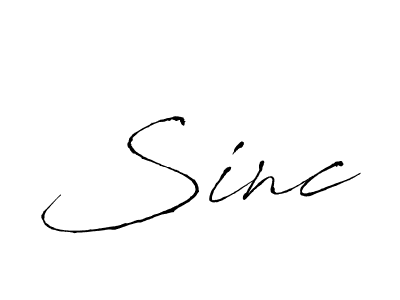 You should practise on your own different ways (Antro_Vectra) to write your name (Sinc) in signature. don't let someone else do it for you. Sinc signature style 6 images and pictures png