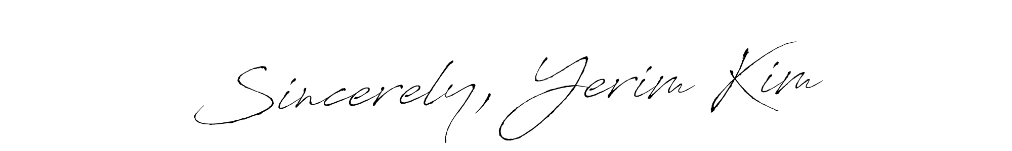 Similarly Antro_Vectra is the best handwritten signature design. Signature creator online .You can use it as an online autograph creator for name Sincerely, Yerim Kim. Sincerely, Yerim Kim signature style 6 images and pictures png