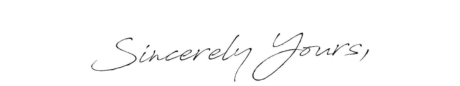 This is the best signature style for the Sincerely Yours, name. Also you like these signature font (Antro_Vectra). Mix name signature. Sincerely Yours, signature style 6 images and pictures png