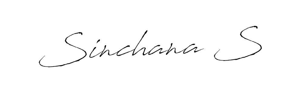 Make a beautiful signature design for name Sinchana S. With this signature (Antro_Vectra) style, you can create a handwritten signature for free. Sinchana S signature style 6 images and pictures png