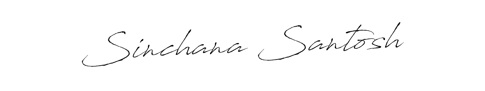 Make a beautiful signature design for name Sinchana Santosh. With this signature (Antro_Vectra) style, you can create a handwritten signature for free. Sinchana Santosh signature style 6 images and pictures png