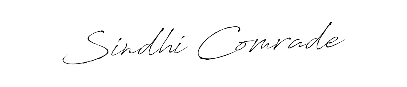 Use a signature maker to create a handwritten signature online. With this signature software, you can design (Antro_Vectra) your own signature for name Sindhi Comrade. Sindhi Comrade signature style 6 images and pictures png