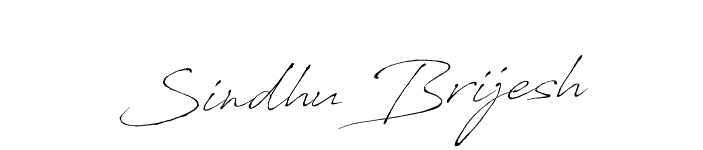 How to make Sindhu Brijesh name signature. Use Antro_Vectra style for creating short signs online. This is the latest handwritten sign. Sindhu Brijesh signature style 6 images and pictures png