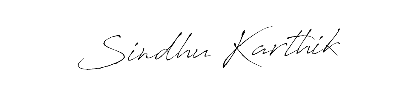 How to make Sindhu Karthik name signature. Use Antro_Vectra style for creating short signs online. This is the latest handwritten sign. Sindhu Karthik signature style 6 images and pictures png