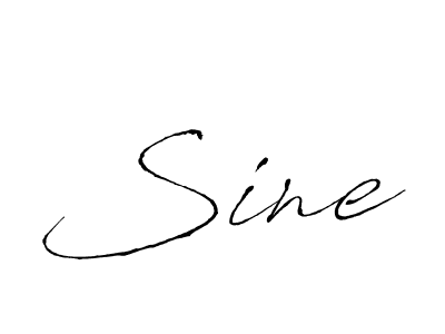 Design your own signature with our free online signature maker. With this signature software, you can create a handwritten (Antro_Vectra) signature for name Sine. Sine signature style 6 images and pictures png