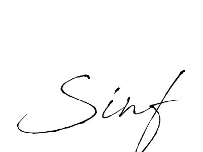 Similarly Antro_Vectra is the best handwritten signature design. Signature creator online .You can use it as an online autograph creator for name Sinf. Sinf signature style 6 images and pictures png